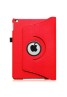 Apple iPad 2/3/4 360 Rotaing Pu Leather with Viewing Stand Plus Free Stylus Case Cover for Apple iPad 2-Red